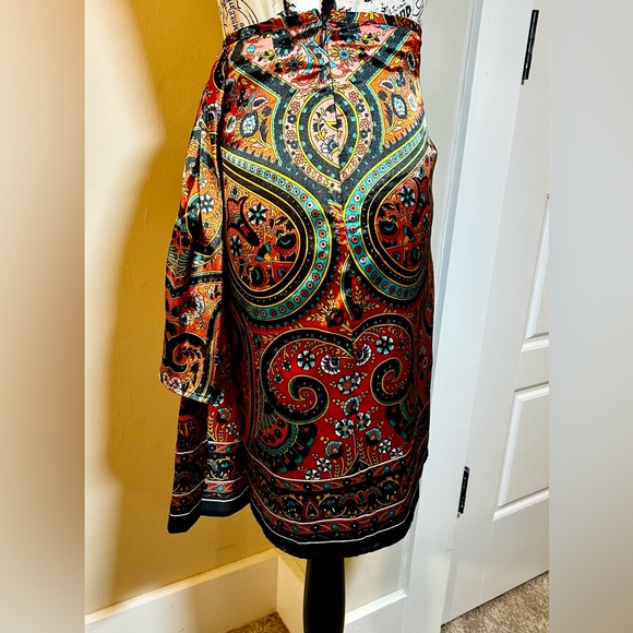 RICHIE TAILOR Faux Wrap with Sash Detail Mini Skirt Sz M - Picture 6 of 9